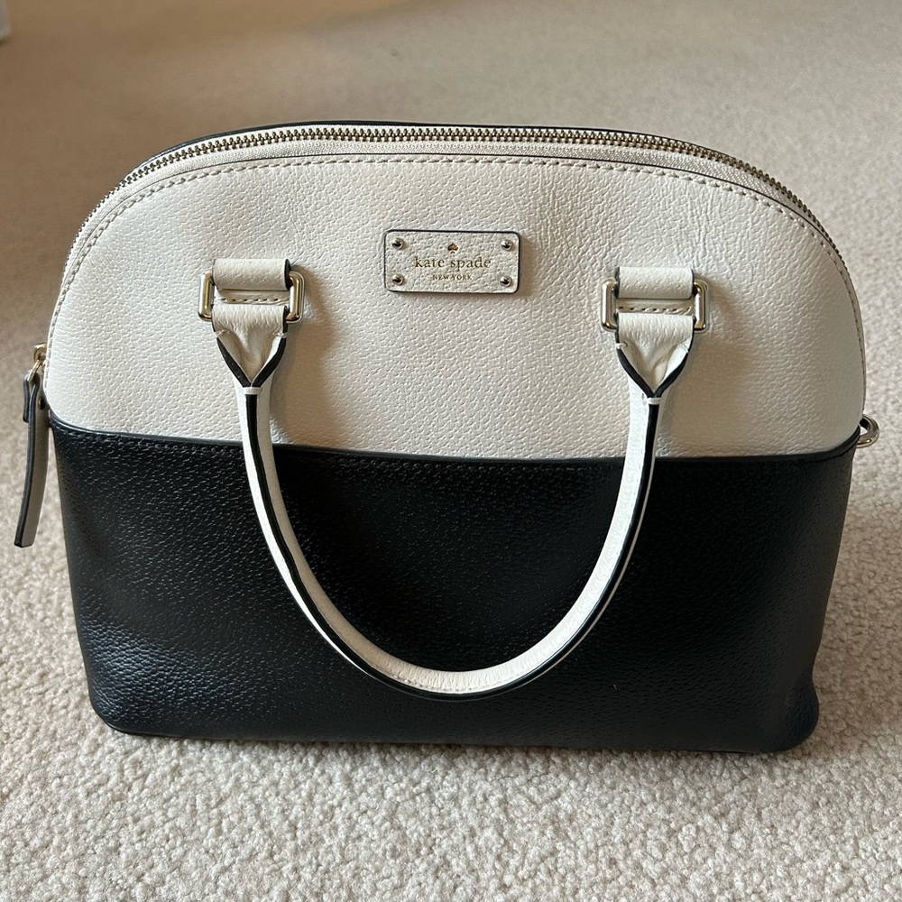 Kate Spade Black and Cream Satchel